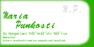 maria punkosti business card